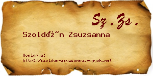 Szoldán Zsuzsanna névjegykártya