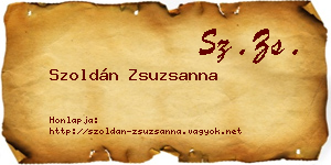 Szoldán Zsuzsanna névjegykártya