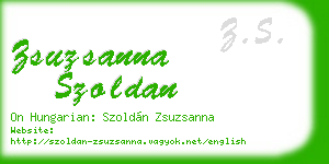 zsuzsanna szoldan business card