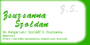 zsuzsanna szoldan business card